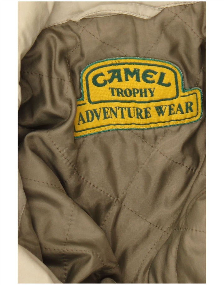 Giacca a vento con cappuccio da uomo Camel Active UK 48 4XL Beige Colourblock