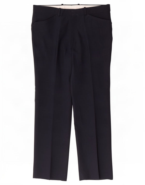 Pantaloni casual dritti da uomo Farah W36 L30 poliestere blu navy