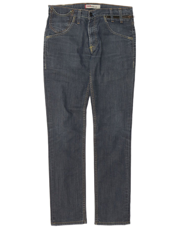 Levi's Uomo 513 Jeans dritti W34 L34 Cotone Blu