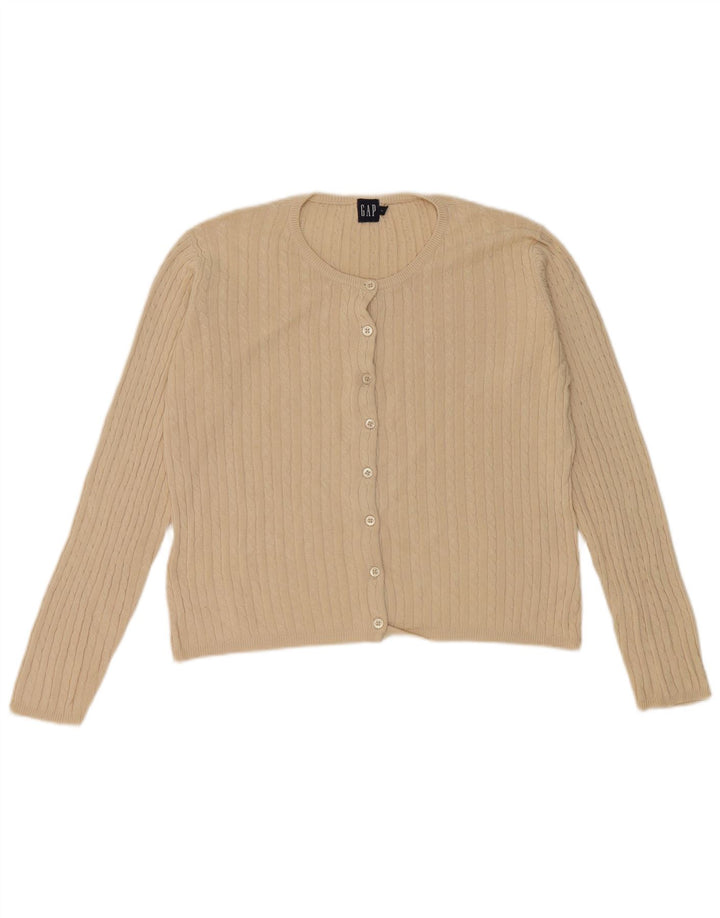 Maglione cardigan da donna Gap UK 14 Cotone beige medio