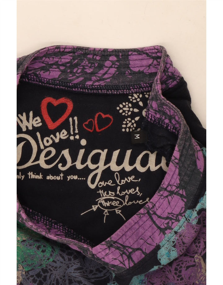 Desigual Donna Camicetta a Maniche Lunghe Top UK 12 Medio Multicolore Floreale
