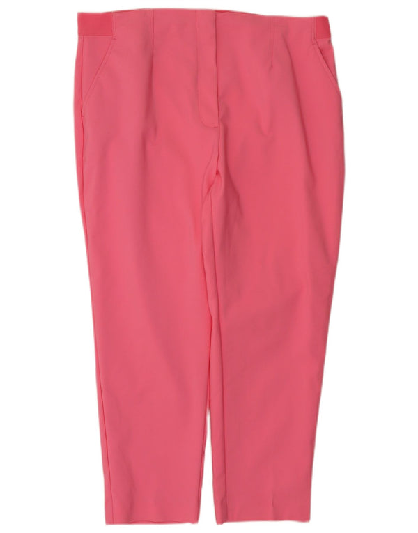 Pantaloni corti slim da donna Marks & Spencer UK 18 XL W38 L25 Cotone rosa