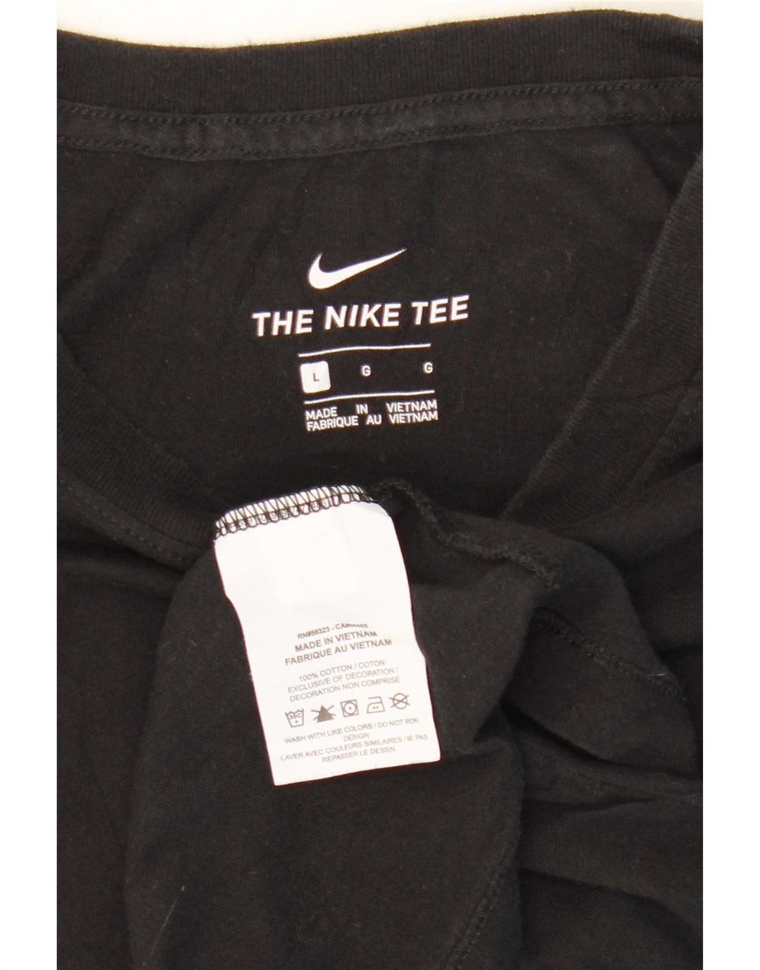 T-shirt da donna Nike Top UK 16 grande cotone nero