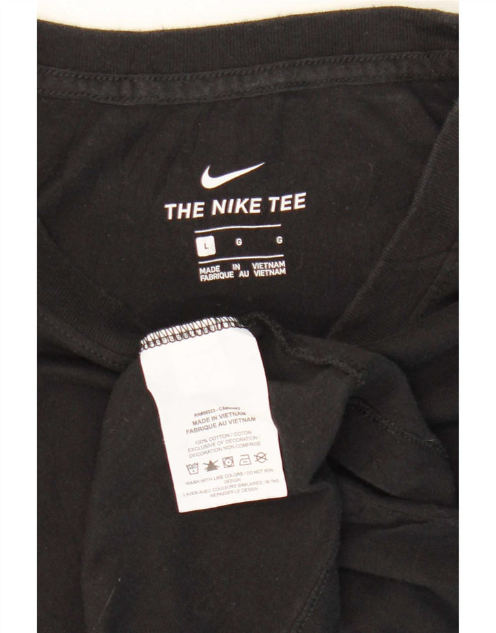 T-shirt da donna Nike Top UK 16 grande cotone nero