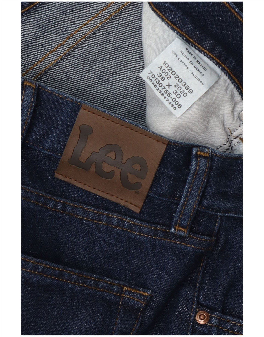 Jeans dritti da uomo Lee W38 L30 cotone blu navy