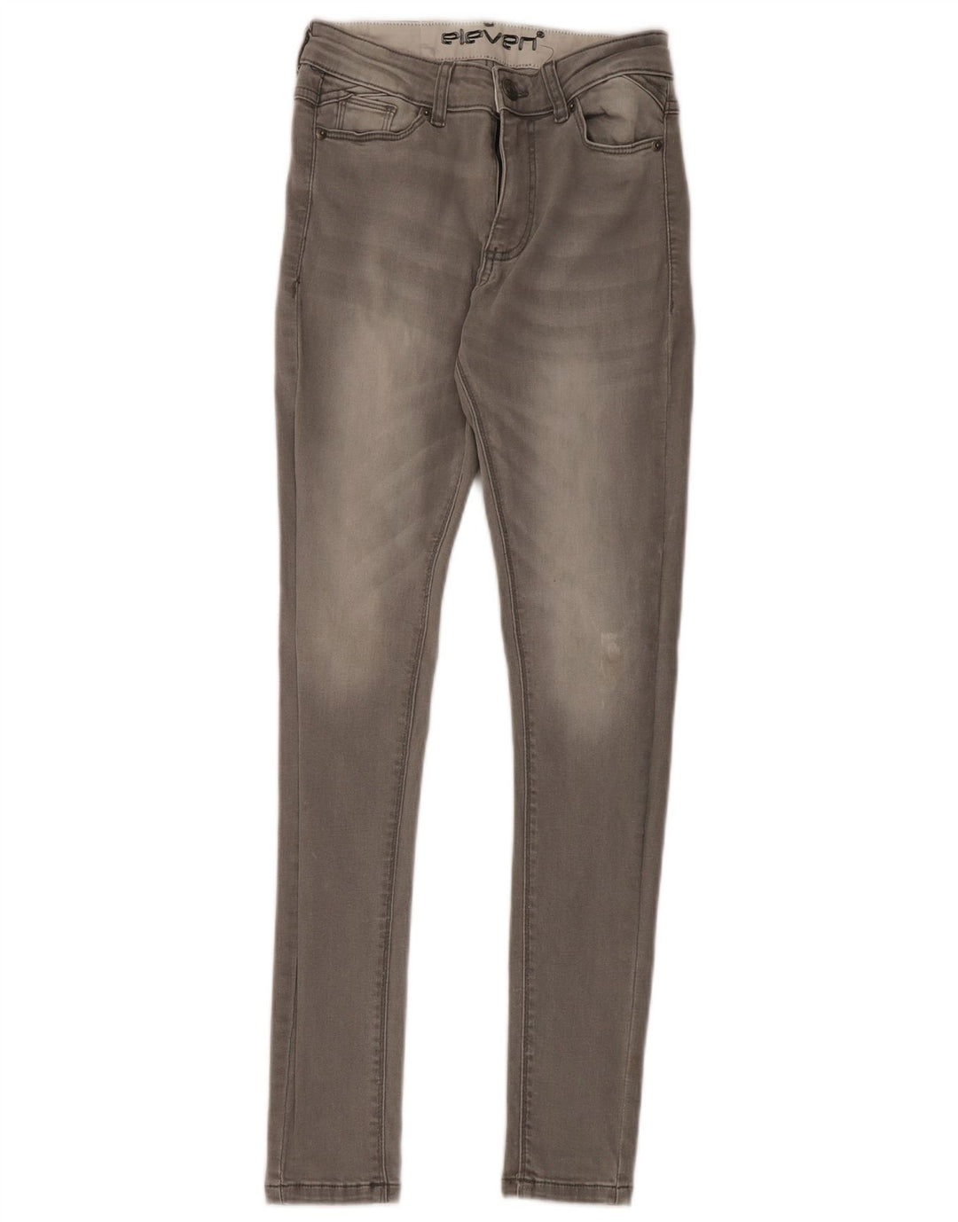 Jeans skinny da donna undici gradi W28 L30 cotone grigio