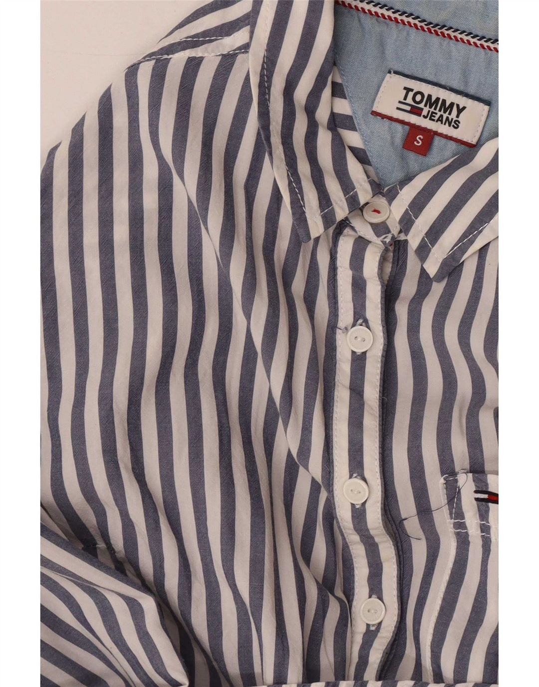 Camicia da donna Tommy Hilfiger UK 10 piccolo gessato blu