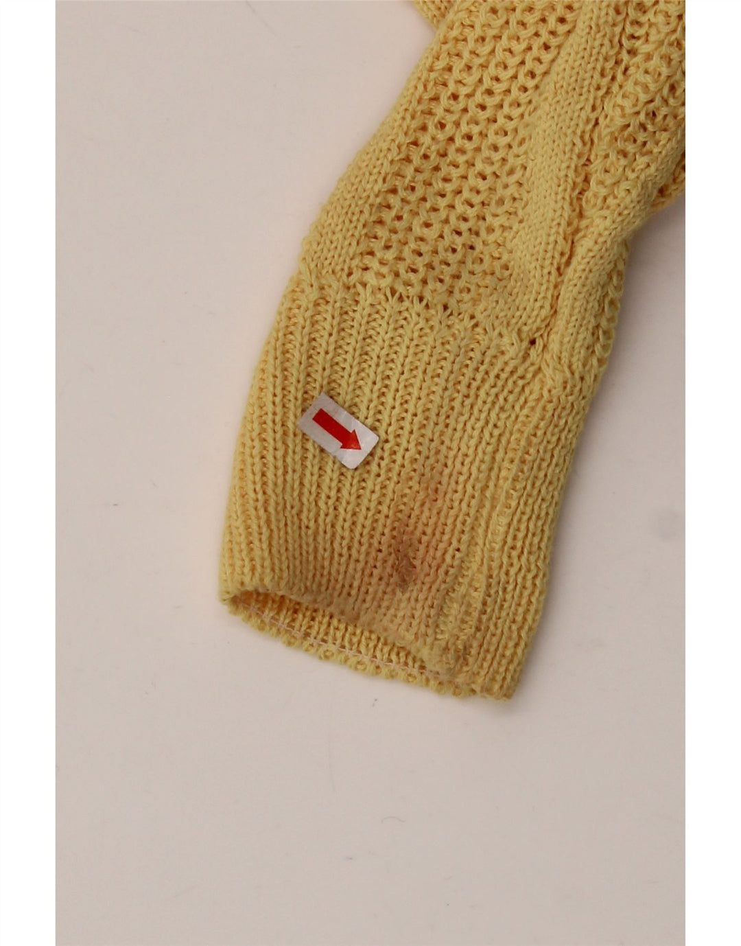 Maglione maglione con scollo a barca da donna VINTAGE UK 12 Acrilico giallo medio