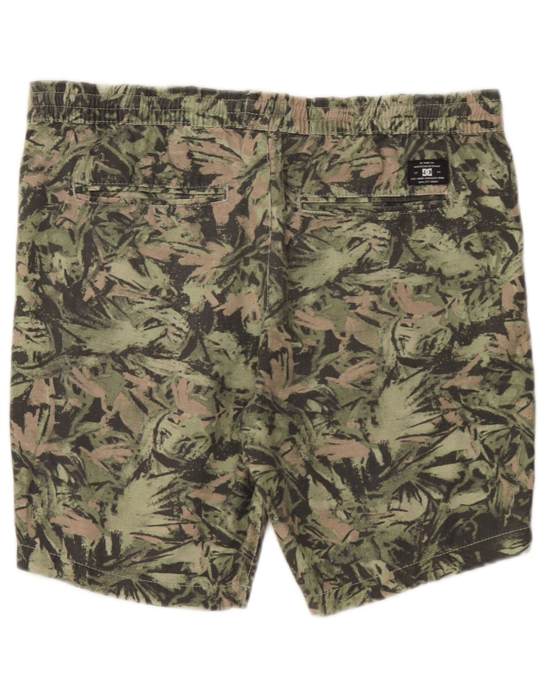 Pantaloncini sportivi DC da uomo piccoli in cotone mimetico verde