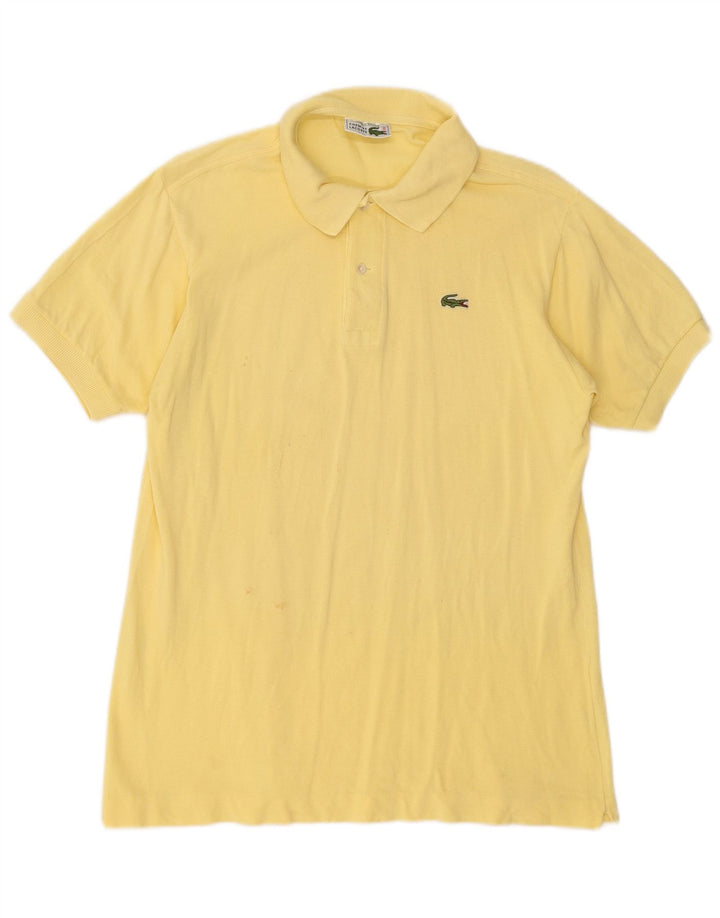 Polo da uomo Lacoste taglia 6 XL in cotone giallo
