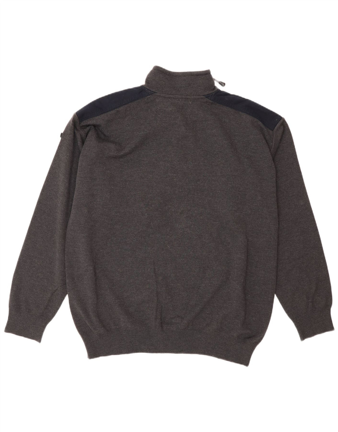Maglione da uomo con zip e collo Sea & Sky XL in lana blu navy