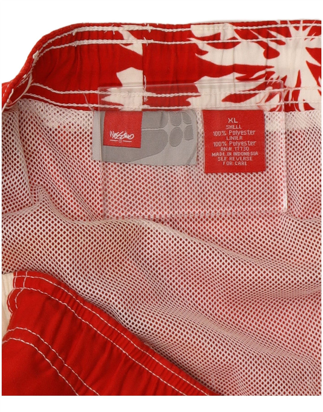 MOSSIMO Pantaloncini da bagno da uomo XL Rosso Colourblock Poliestere