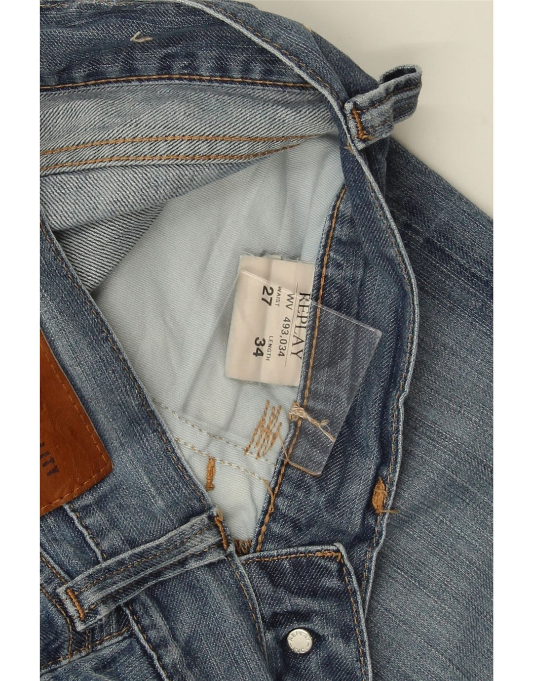 REPLAY Jeans dritti da donna W27 L30 cotone blu