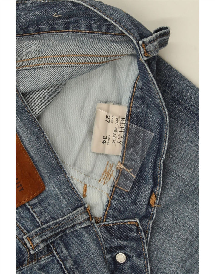 REPLAY Jeans dritti da donna W27 L30 cotone blu