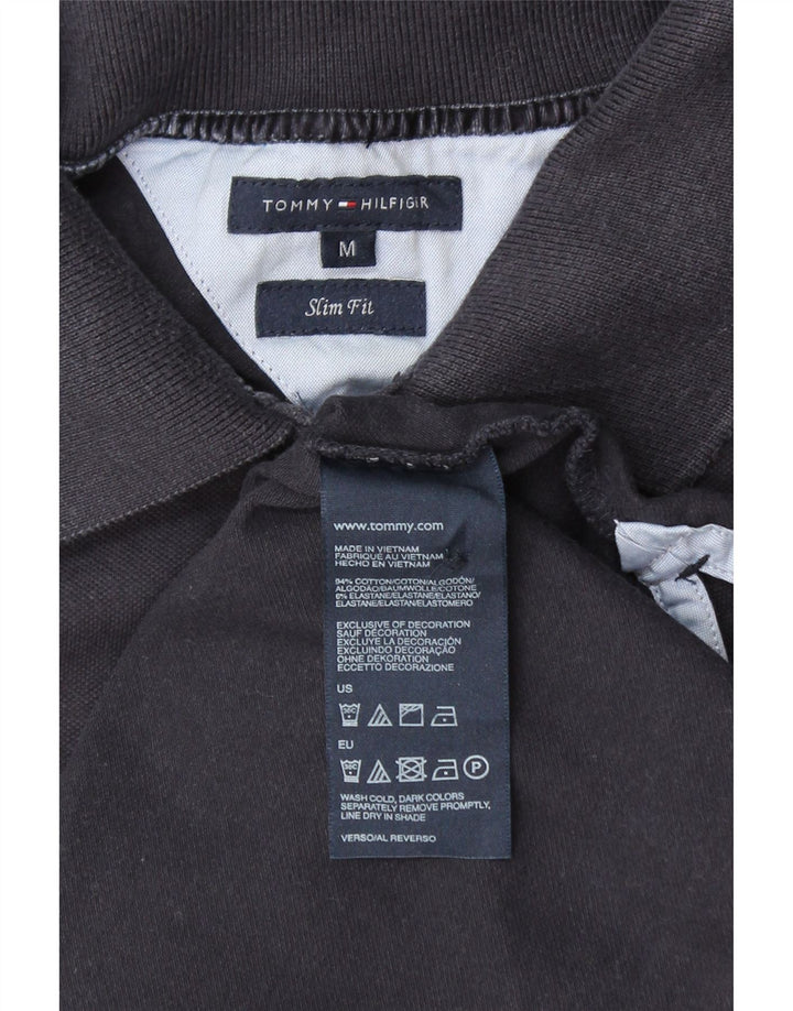 TOMMY HILFIGER Polo da donna slim fit UK 12 medio blu navy