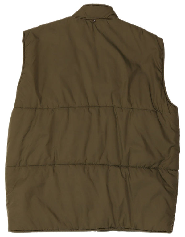 Gilet da uomo vintage UK 42 XL kaki poliammide