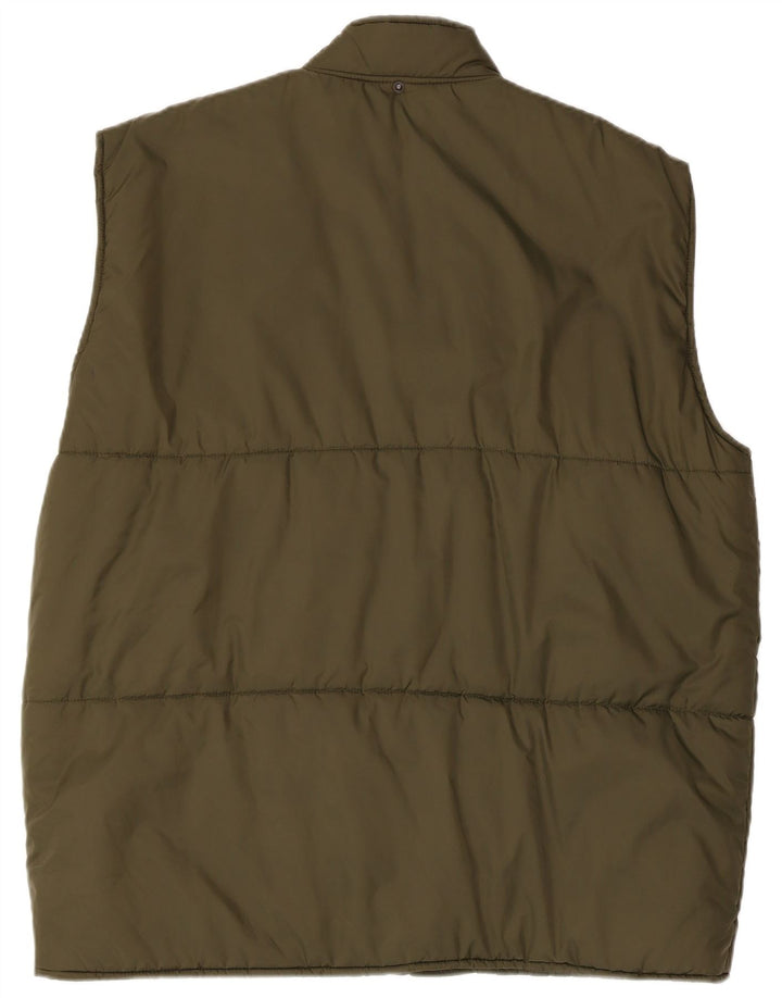 Gilet da uomo vintage UK 42 XL kaki poliammide
