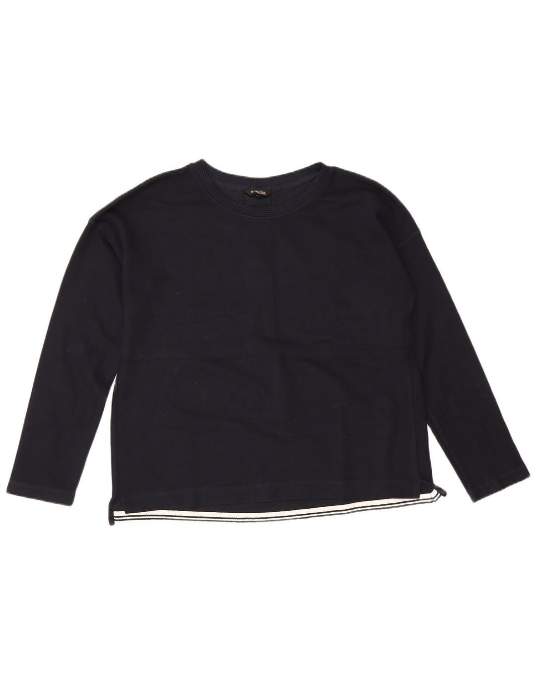 Massimo Dutti Top da donna a maniche lunghe UK 16 Large Blu Navy