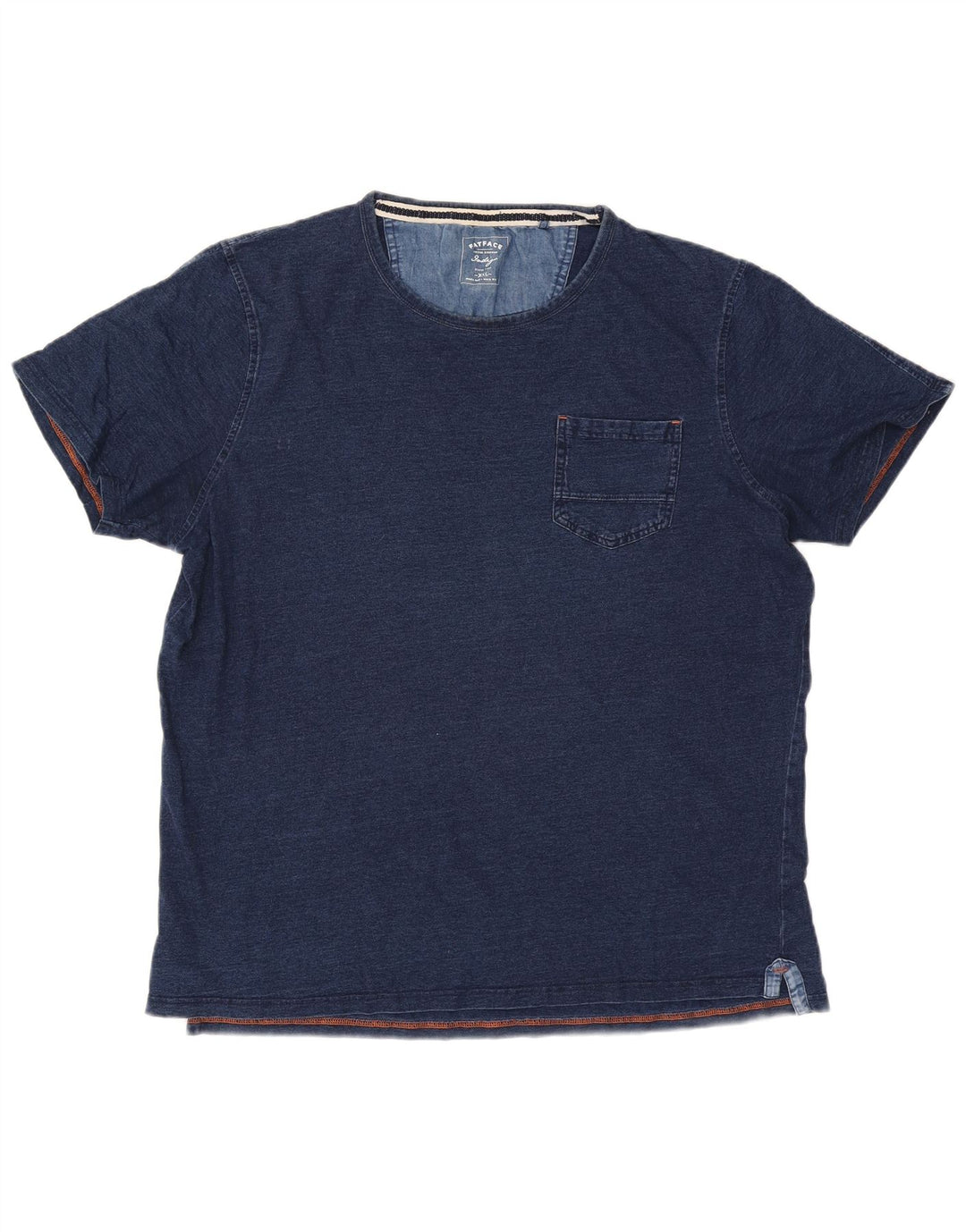 T-shirt indaco da uomo Fat Face Top 2XL cotone blu navy