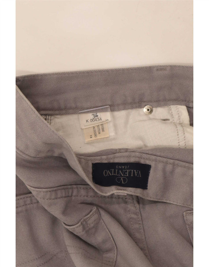 Jeans dritti da uomo Valentino W34 L26 in cotone grigio