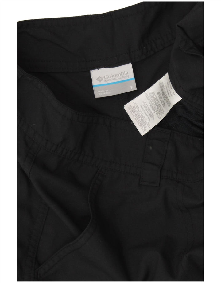 Pantaloncini cargo da donna COLUMBIA US 8 medi W32 nylon nero