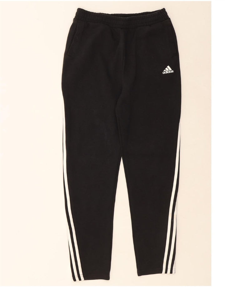 ADIDAS Boys Tracksuit Trousers 15-16 Years Black Cotton