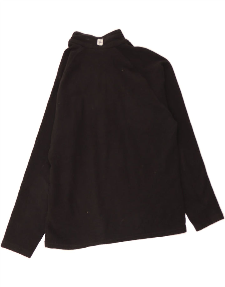 MOUNTAIN WAREHOUSE Mens Zip Neck Fleece Jumper Small Black Polyester Vintage Mountain Warehouse and Second-Hand Mountain Warehouse from Messina Hembry 