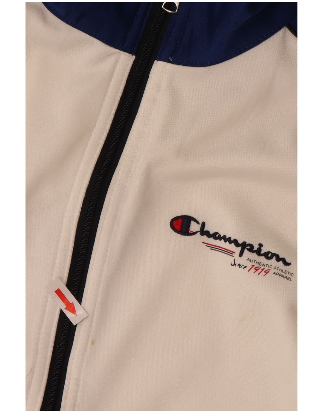 Giacca superiore della tuta da ragazzo CHAMPION 13-14 anni XL White Colourblock