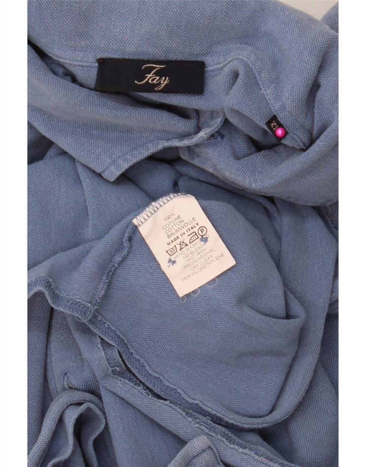 Camicia Fay Uomo Manica 3/4 2XL Cotone Blu