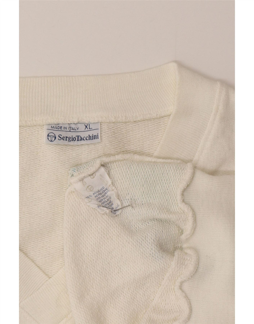 Sergio Tacchini Gilet da uomo XL Bianco Colourblock acrilico