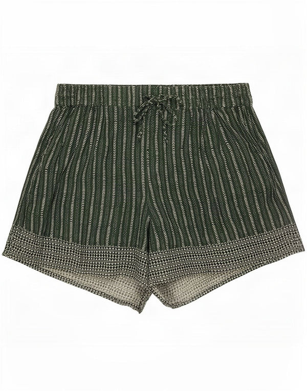 Pantaloncini casual a vita alta da donna Fat Face UK 14 Medium W32 Verde Gessato