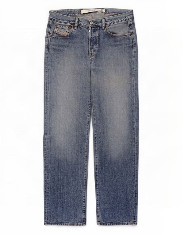 Jeans dritti da uomo Diesel W33 L32 in cotone blu