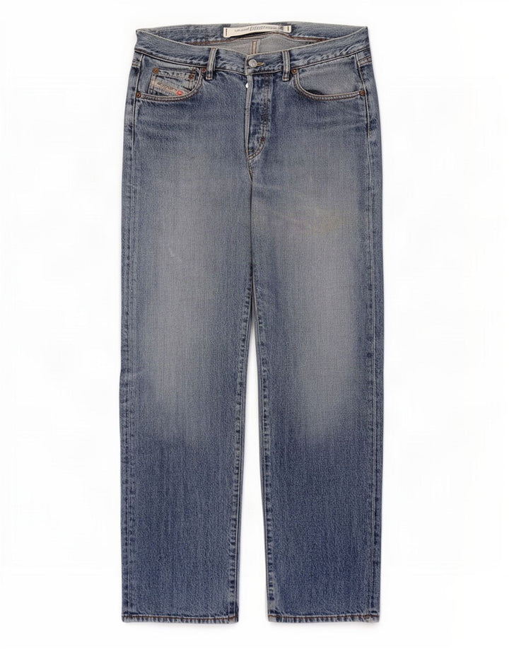 Jeans dritti da uomo Diesel W33 L32 in cotone blu