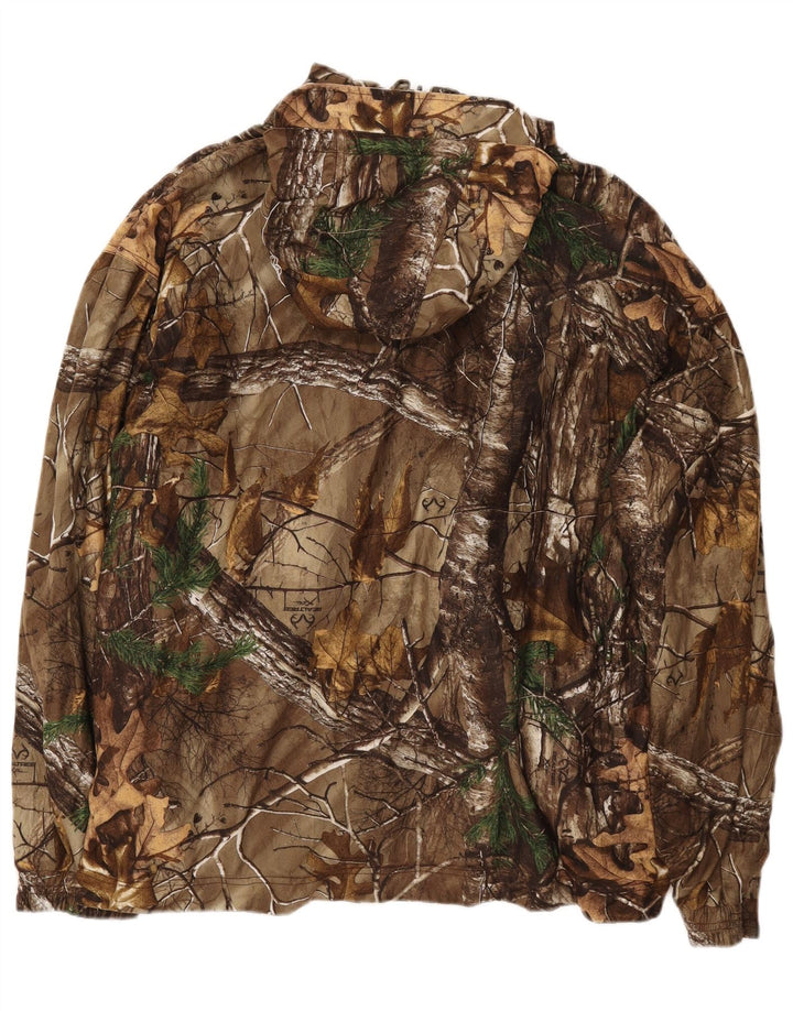 Giubbotto bomber con cappuccio da uomo Gamehide UK 44 2XL Poliestere mimetico marrone