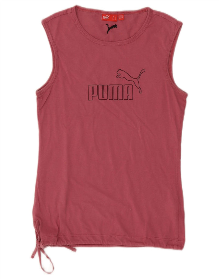 Canotta grafica da donna Puma UK 10 piccola in cotone rosa