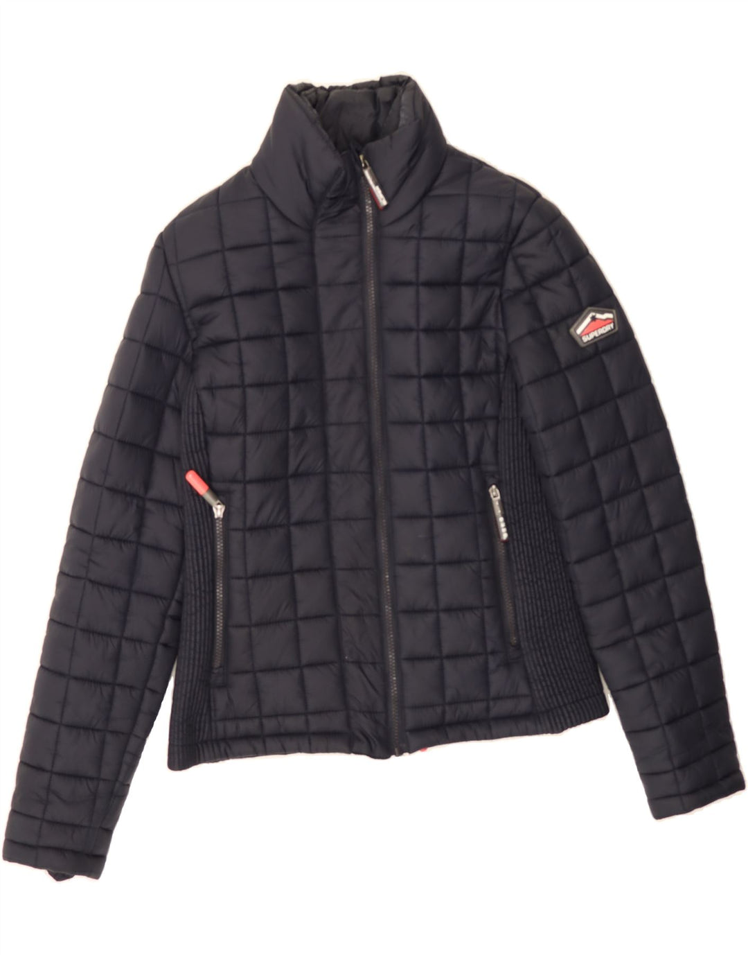 SUPERDRY Womens Padded Jacket UK 12 Medium Navy Blue Polyester Vintage Superdry and Second-Hand Superdry from Messina Hembry 