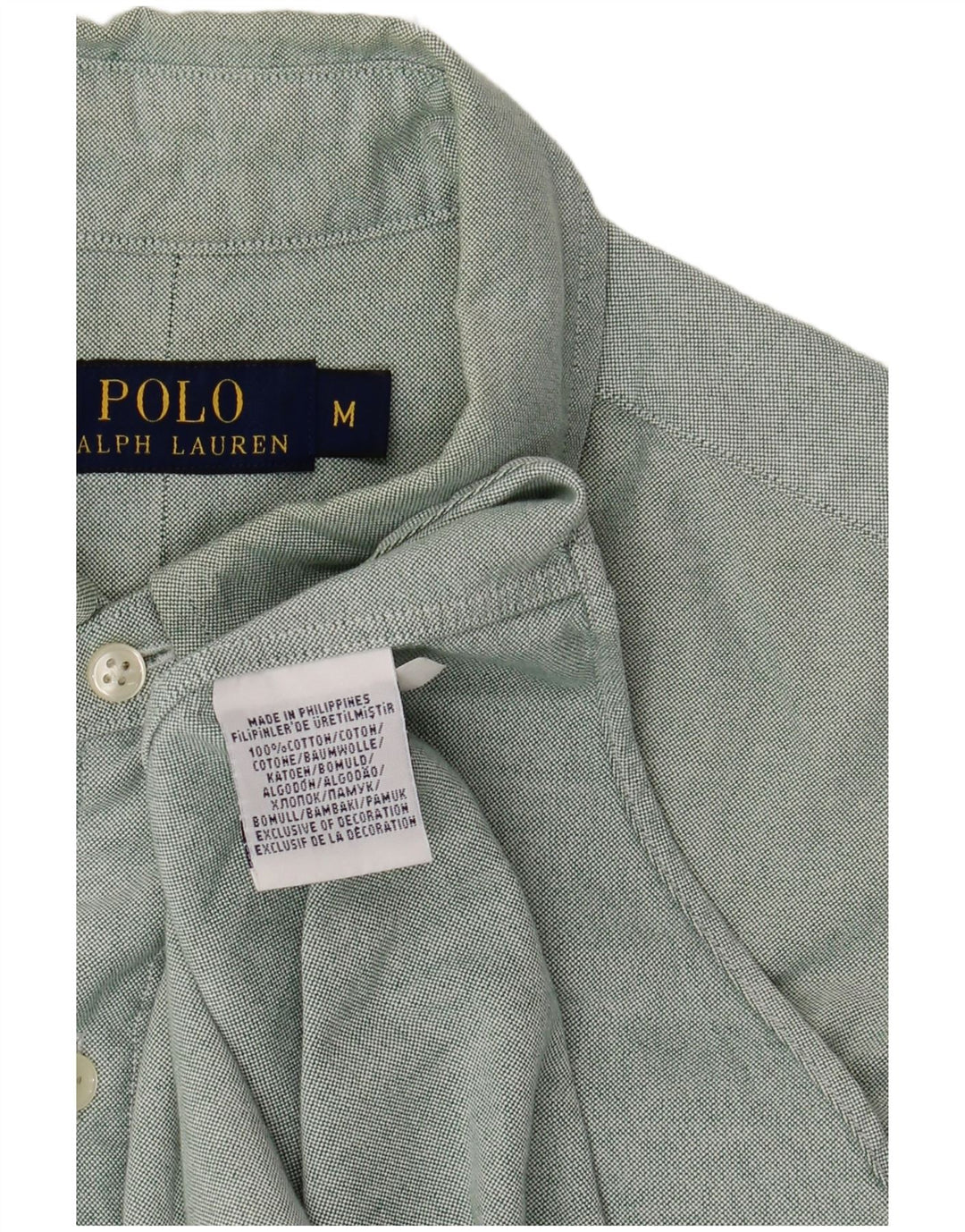 POLO RALPH LAUREN Camicia Uomo Cotone Verde Medio
