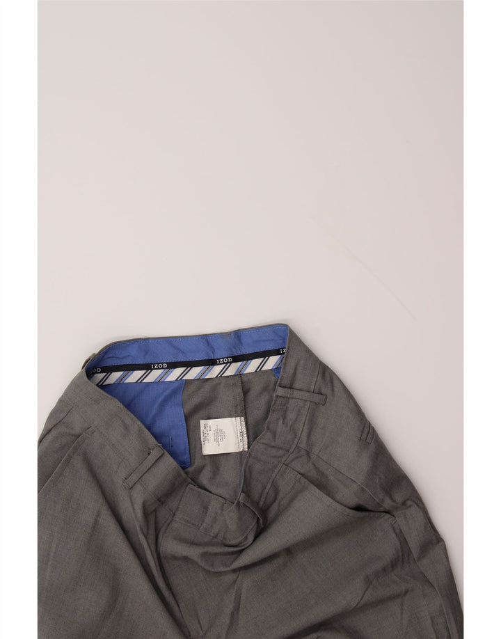 IZOD Boys Straight Chino Trousers 15-16 Years W28 L29 Grey Polyester Vintage Izod and Second-Hand Izod from Messina Hembry 