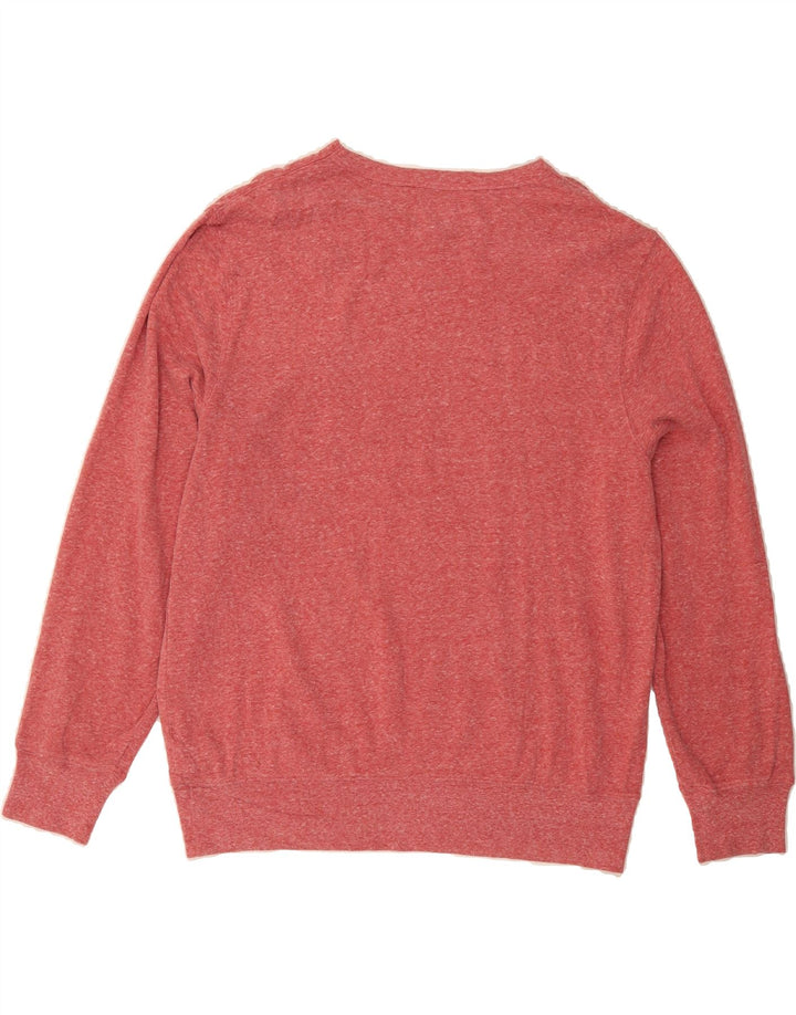 J. CREW Mens Crew Neck Jumper Sweater Large Red Flecked Cotton Vintage J. Crew and Second-Hand J. Crew from Messina Hembry 