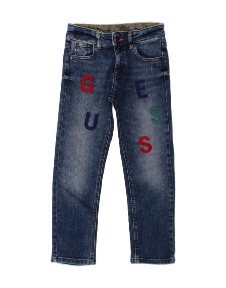 GUESS Girls Graphic Slim Jeans 5-6 Years Blue Cotton Vintage Guess and Second-Hand Guess from Messina Hembry 