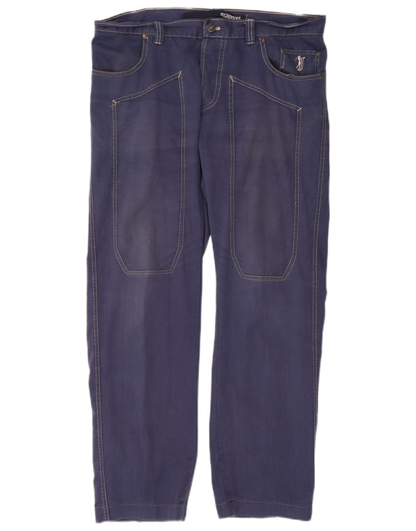 Jeans dritti da uomo Jeckerson IT 50 Large W34 L28 cotone blu navy