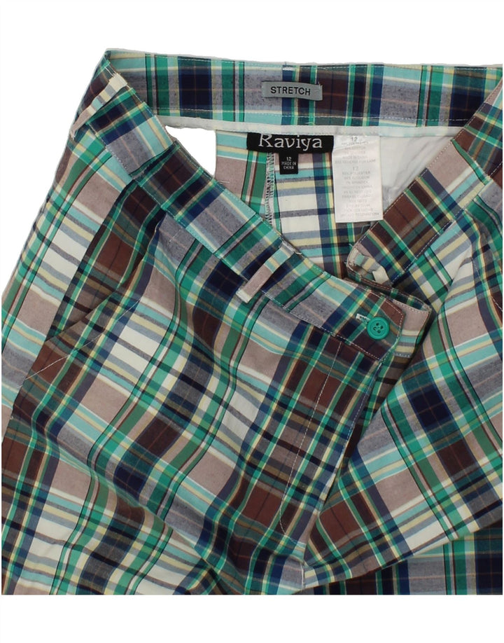 VINTAGE Womens Chino Shorts US 12 Large W34  Multicoloured Check Polyester Vintage Vintage and Second-Hand Vintage from Messina Hembry 