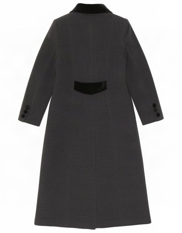 Vintage Womens Overcoat UK 10 Small Grey Wool
