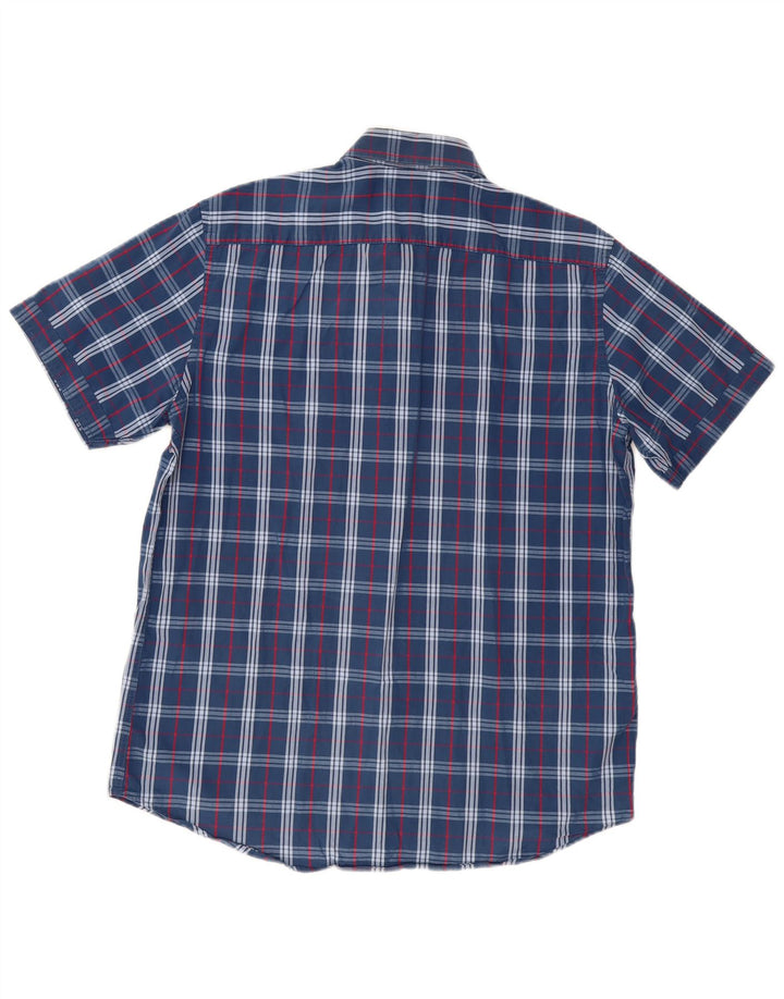 CARRERA Camicia da uomo a maniche corte vestibilità regolare a quadri blu grandi