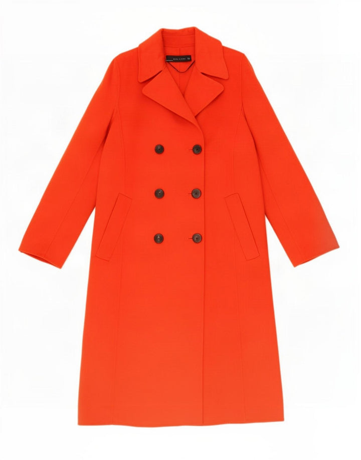 Cappotto doppiopetto da donna Zara UK 10 piccolo rosso in lana