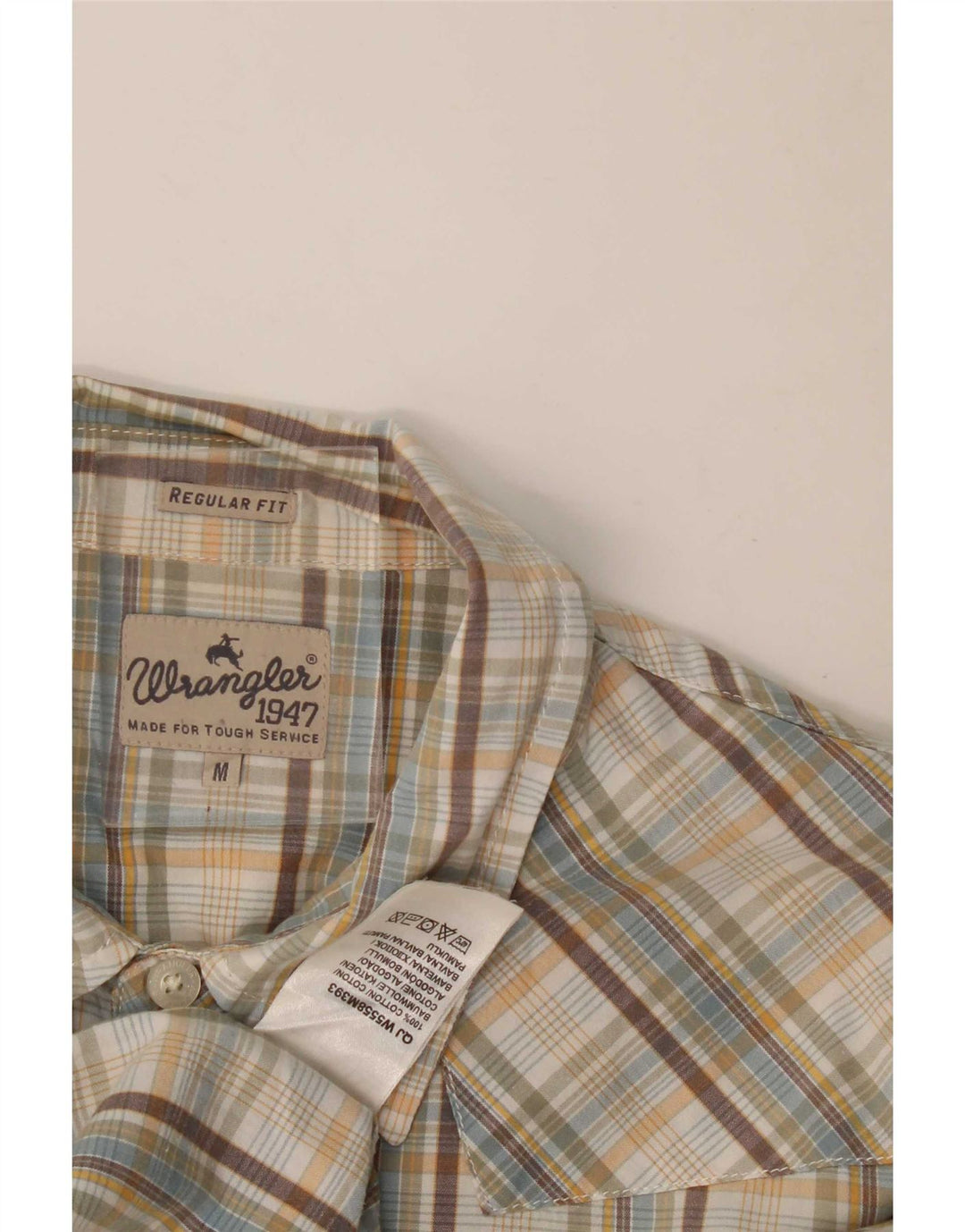 Camicia da uomo Wrangler a maniche corte vestibilità regolare a quadri multicolore medio