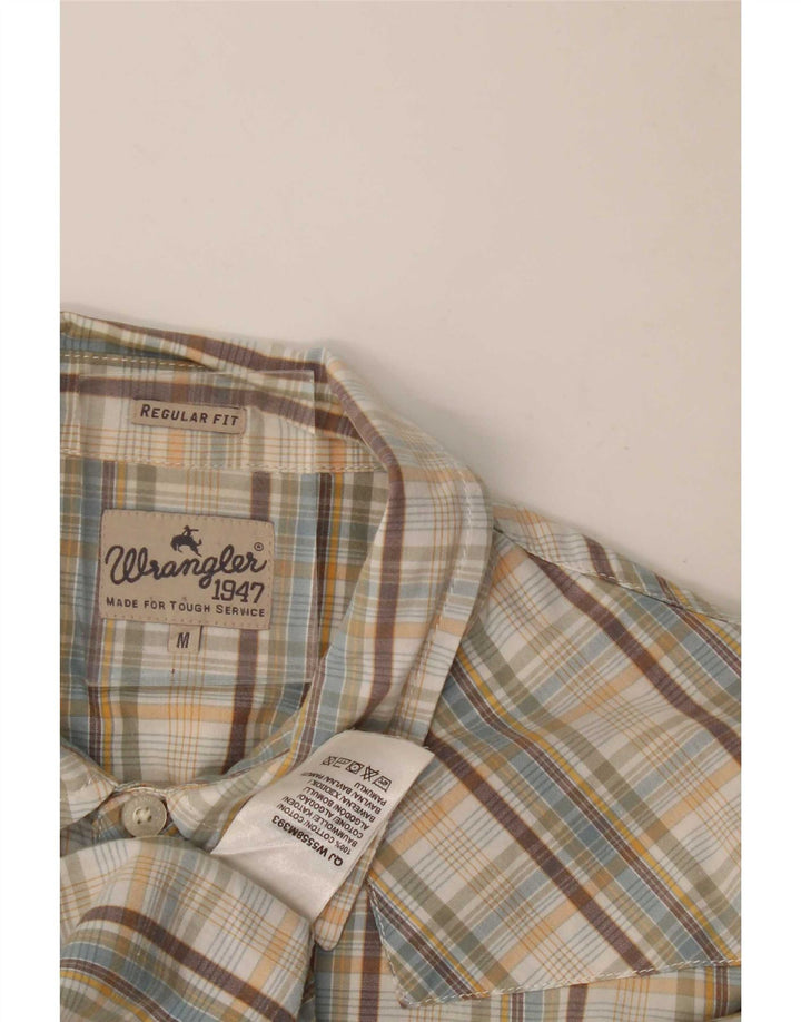 Camicia da uomo Wrangler a maniche corte vestibilità regolare a quadri multicolore medio