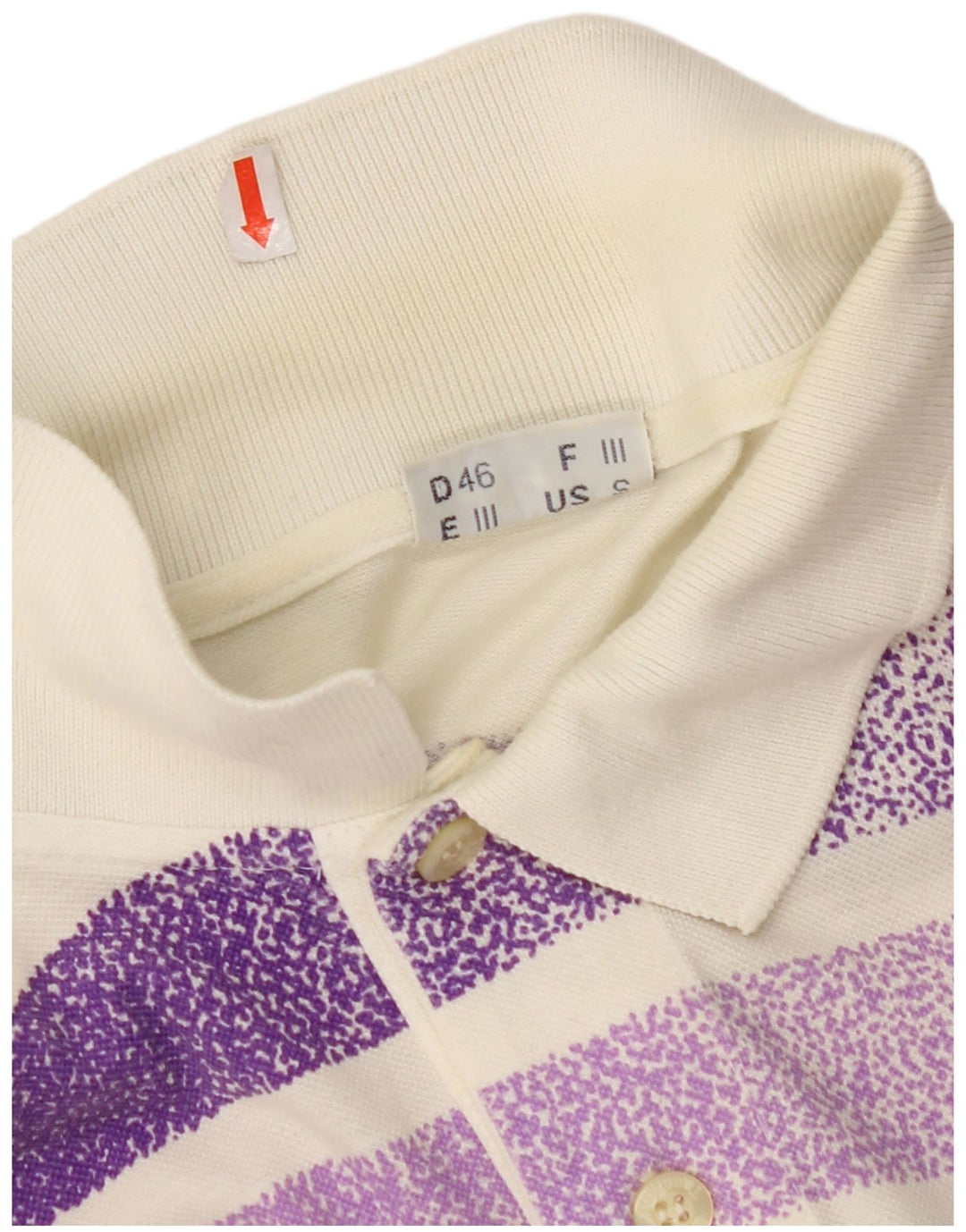 SERGIO TACCHINI Polo da uomo piccola in cotone a righe bianco sporco