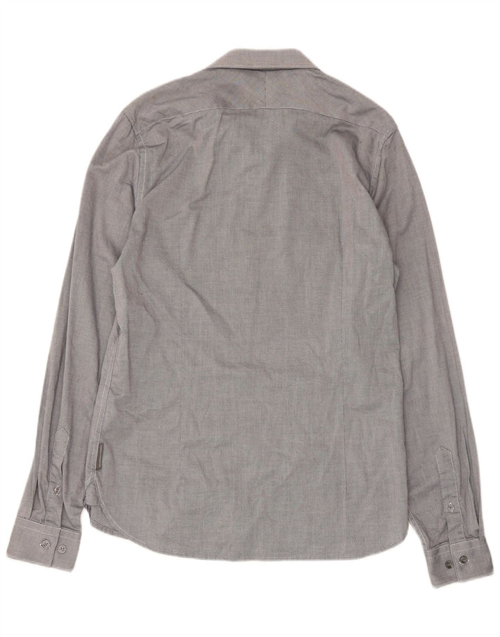 Camicia da uomo French Connection in cotone grigio medio