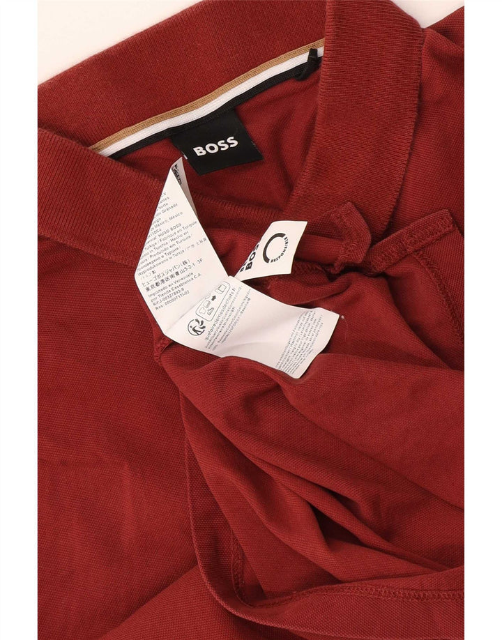 Polo da uomo HUGO BOSS piccola in cotone marrone